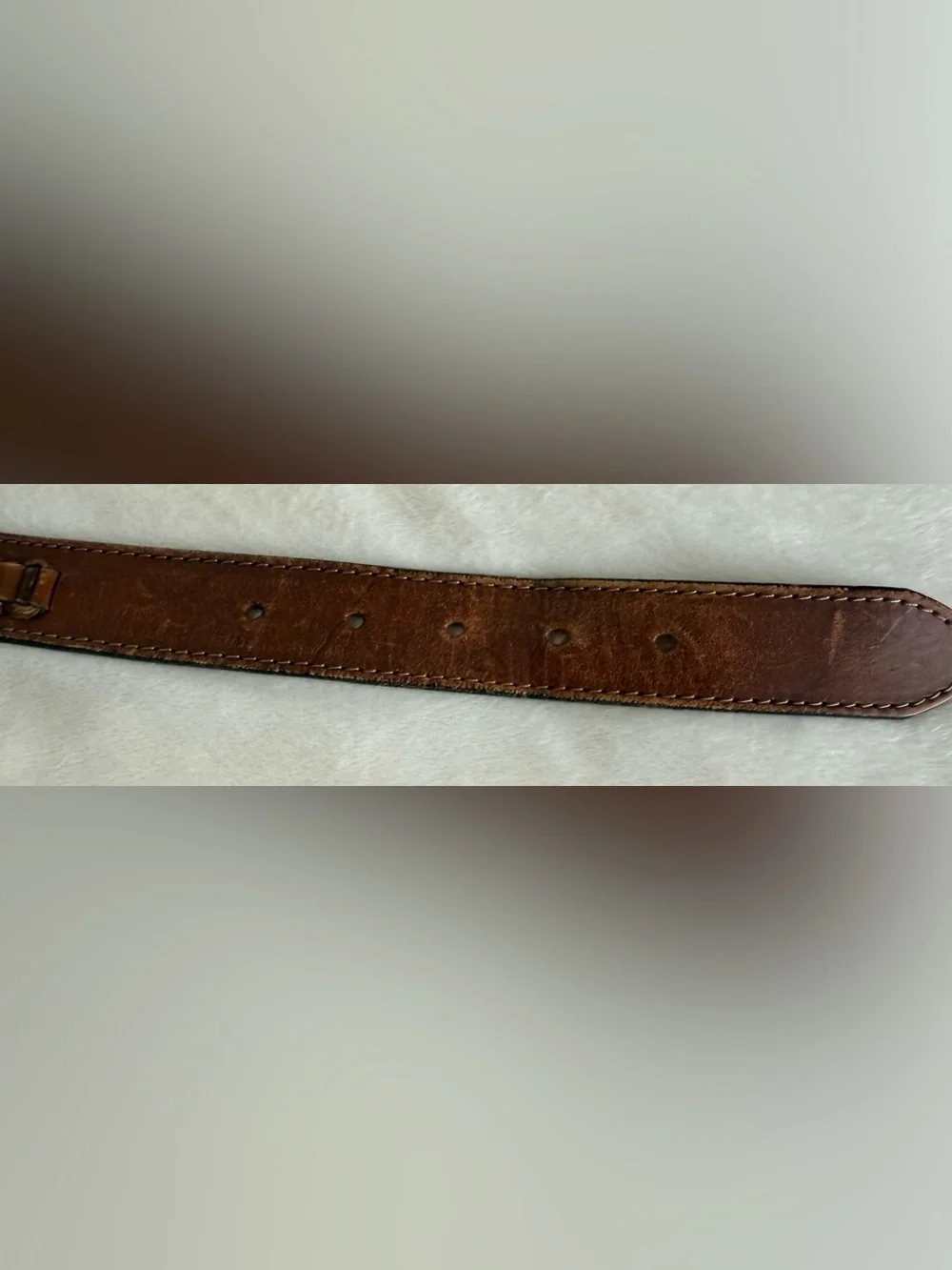 Vintage Genuine Leather Woven Men’s Belt Made in Argentina USA Buckle Size 34